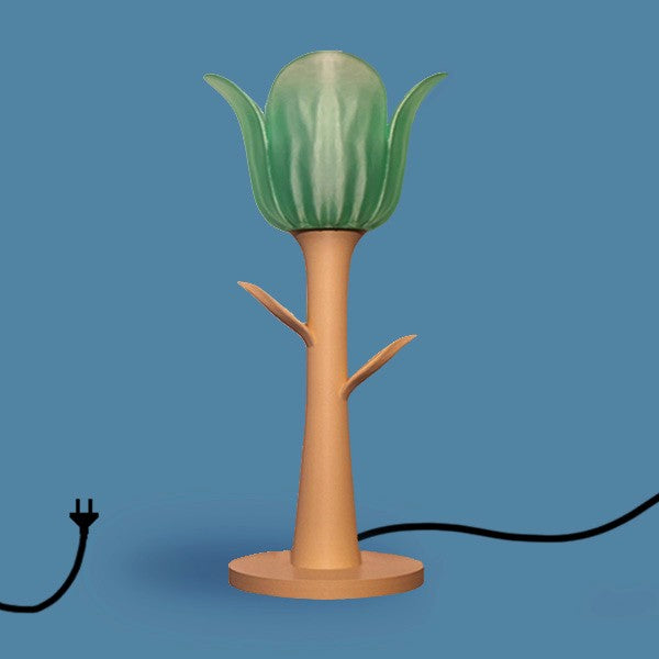 Flower Lamp - Jade oak