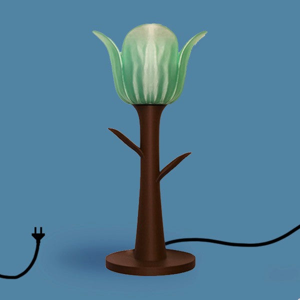 Flower Lamp - Jade walnut