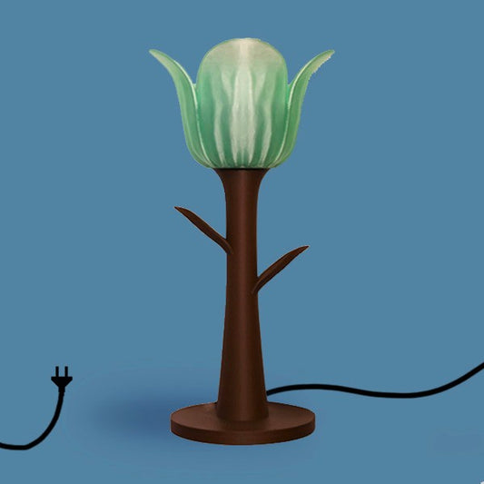 Flower Lamp - Jade walnut